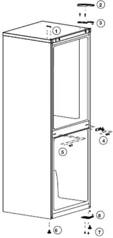 BEKO RCHE300K31SN - De deuren omkeren - 1