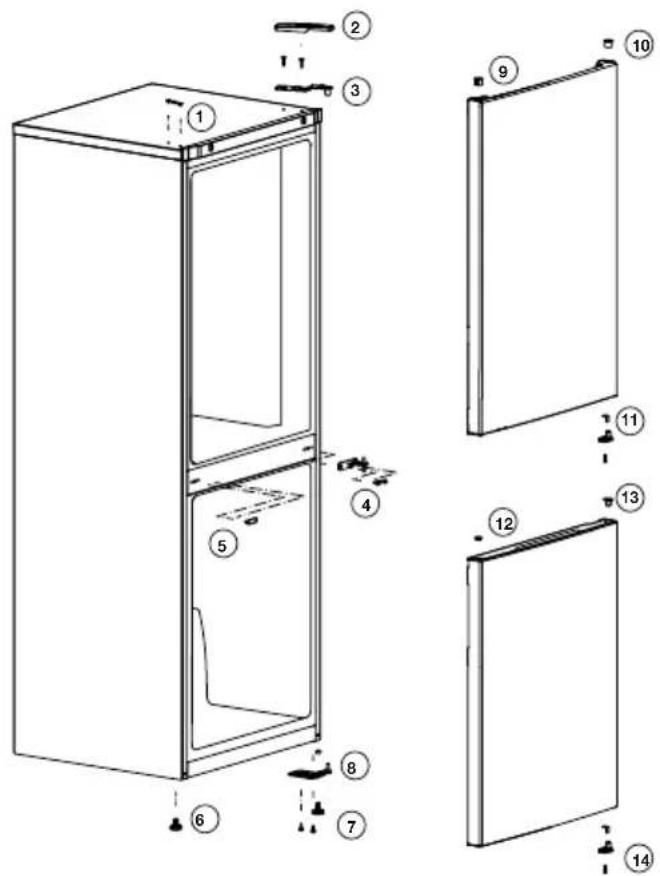 BEKO RCHE300K31SN - Türanschlag umkehren - 1