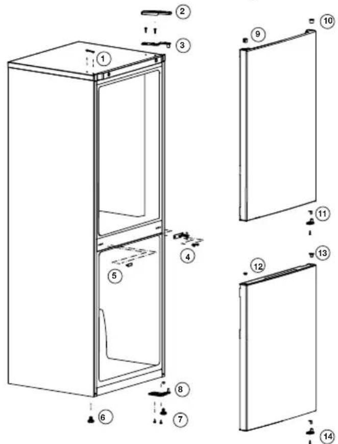BEKO RCHE300K31SN - Réversibilité des portes - 1
