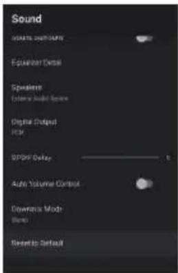 Sound Automatic Noise Equation Noise Speaker External Audio System Digital Output PCM STOPS Delay Auto Volume Control Coverage Mode Band Radio to Default