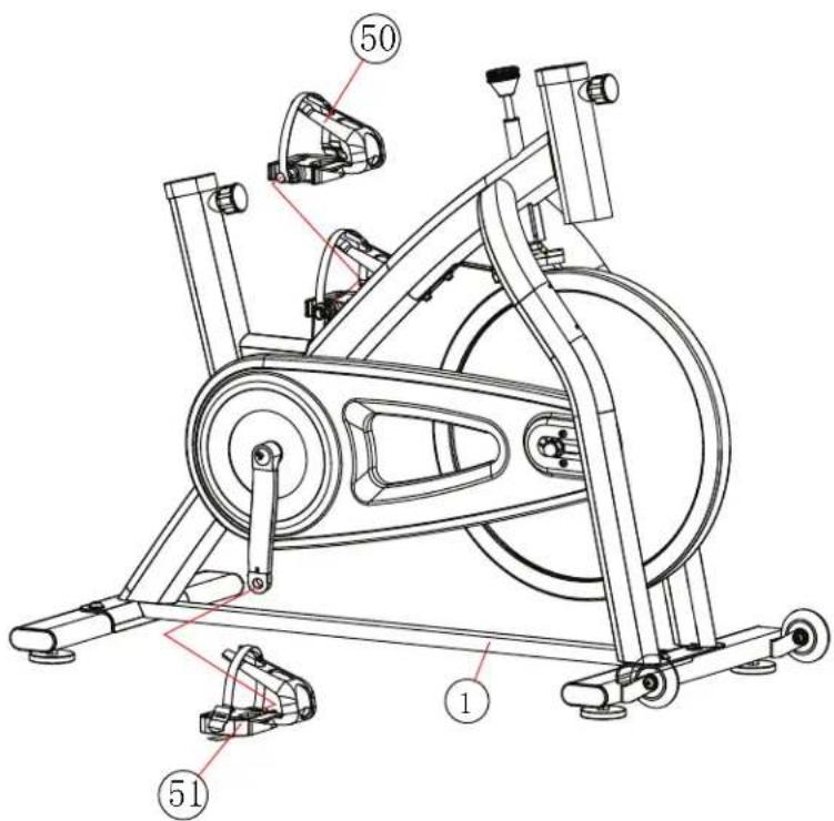 Bladez Fusion GSII - Étape 2 : Installez les pédales GAUCHE et DROITE. - 1