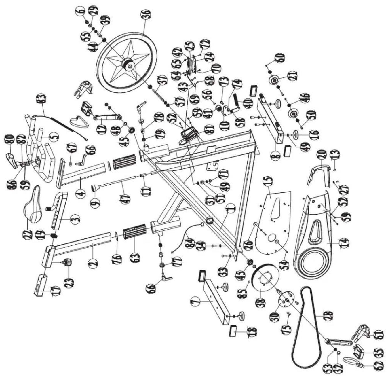 Bladez Master GS - EXPLODED VIEW DRAWING - 1