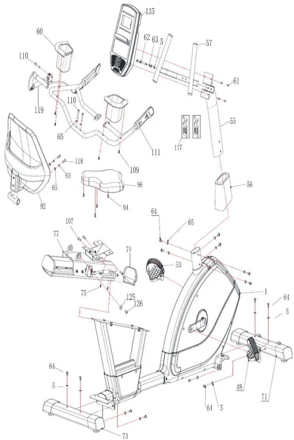 BH FITNESS S5RiB - DÉPLACEMENT DU TAPIS ROULANT - 1