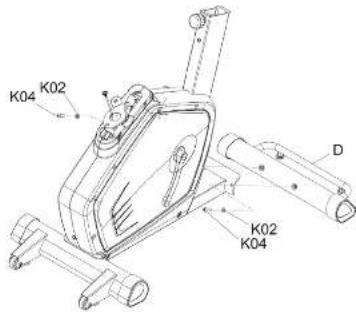 BH FITNESS LK500UiB - ASSEMBLY OF THE REAR STABILIZER - 1