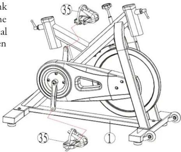 BH FITNESS S3IC - STEP 2 INSTALL LEFT AND RIGHT PEDALS - 1