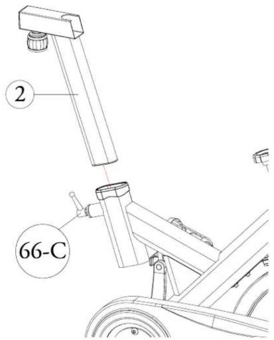 BH FITNESS S3IC - STEP 5 ASSEMBLE THE SEAT POST - 1