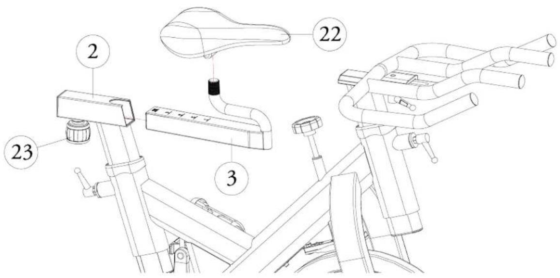 BH FITNESS S3IC - Étape 6 assemblez la SELLE - 1