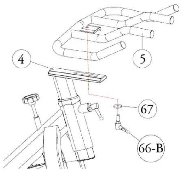 BH FITNESS S3IC - STEP 4 ASSEMBLE THE HANDLEBAR - 1