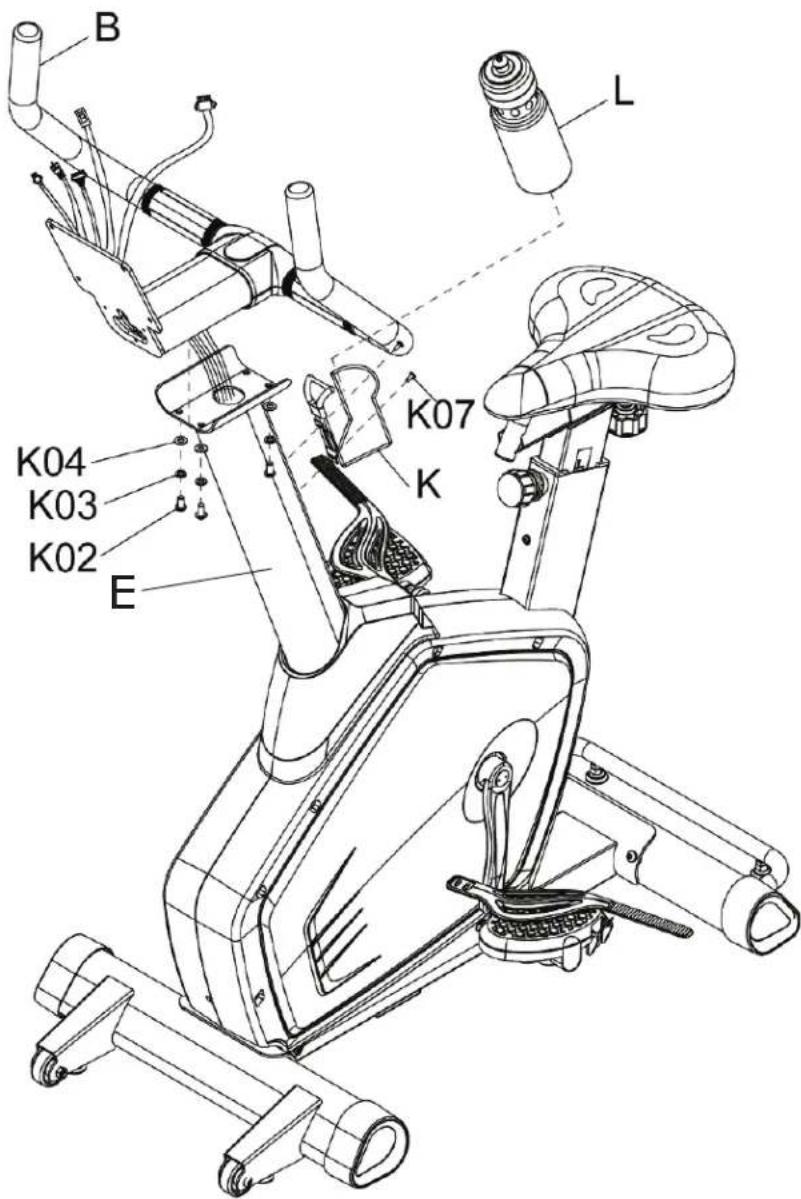 BH FITNESS LK700U Core - Étape 3 installation du siège et des pédales - 3
