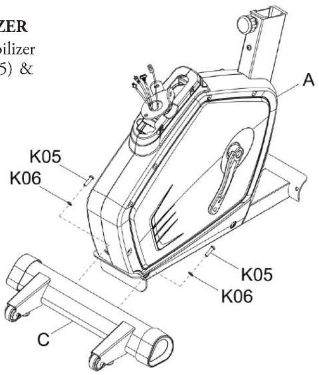 BH FITNESS LK700U Core - STEP 1 ASSEMBLY OF THE FRONT STABILIZER - 1