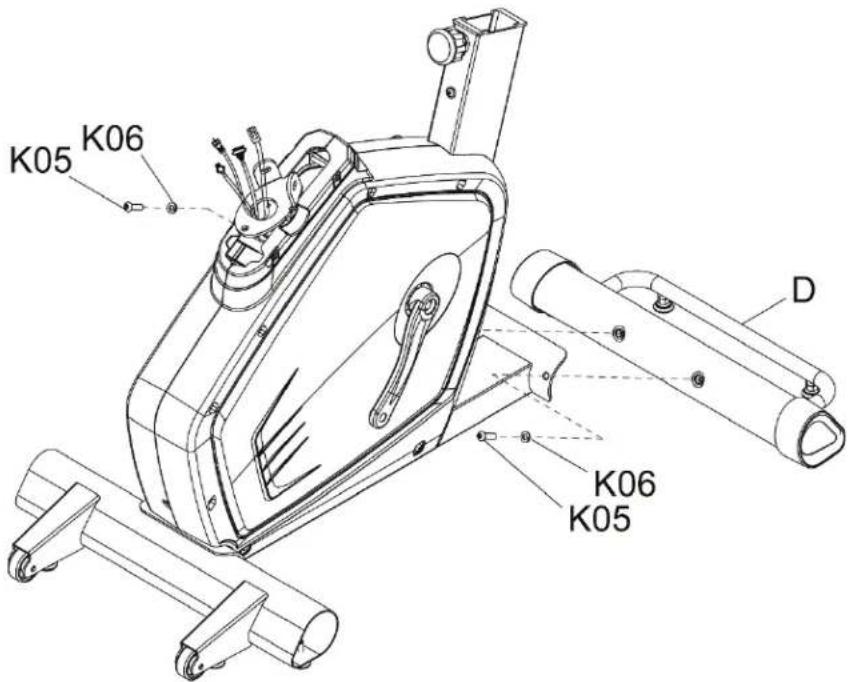 BH FITNESS LK700U Core - STEP 2 ASSEMBLY OF THE REAR STABILIZER - 1