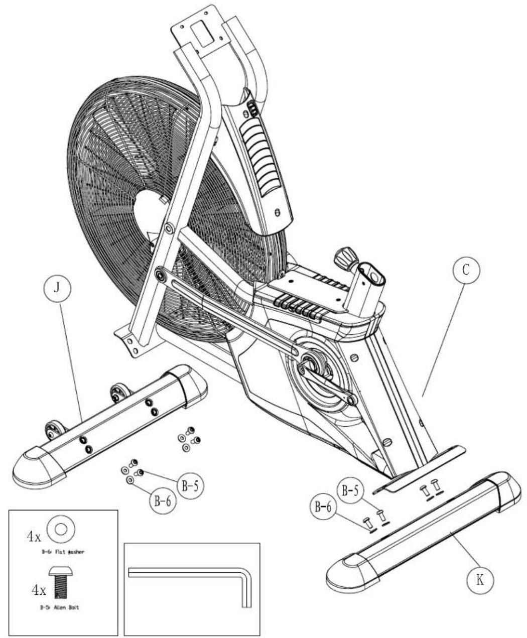 BH FITNESS LK700FB - STEP 1. ATTACHING THE STABILIZERS - 1