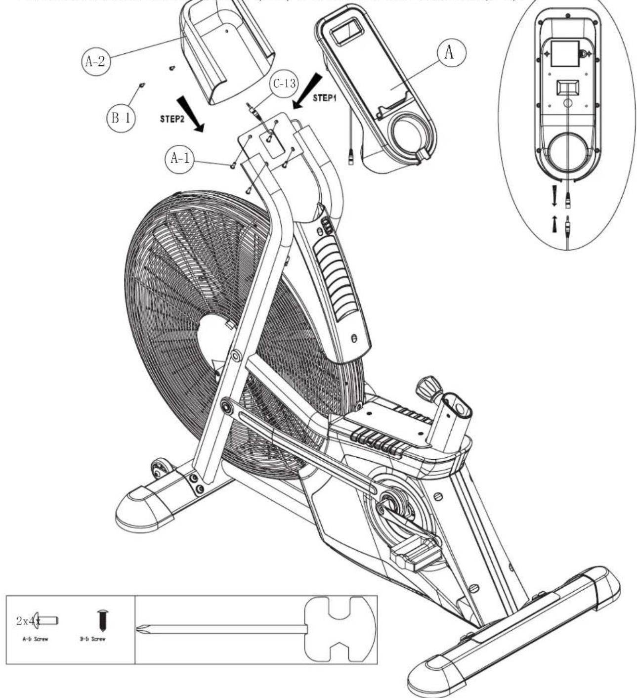 BH FITNESS LK700FB - STEP 3. ATTACHING THE CONSOLE - 1