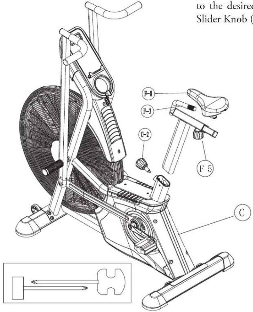 BH FITNESS LK700FB - STEP 5. INSERTING THE SEAT TUBE AND ATTACHING THE SEAT - 1