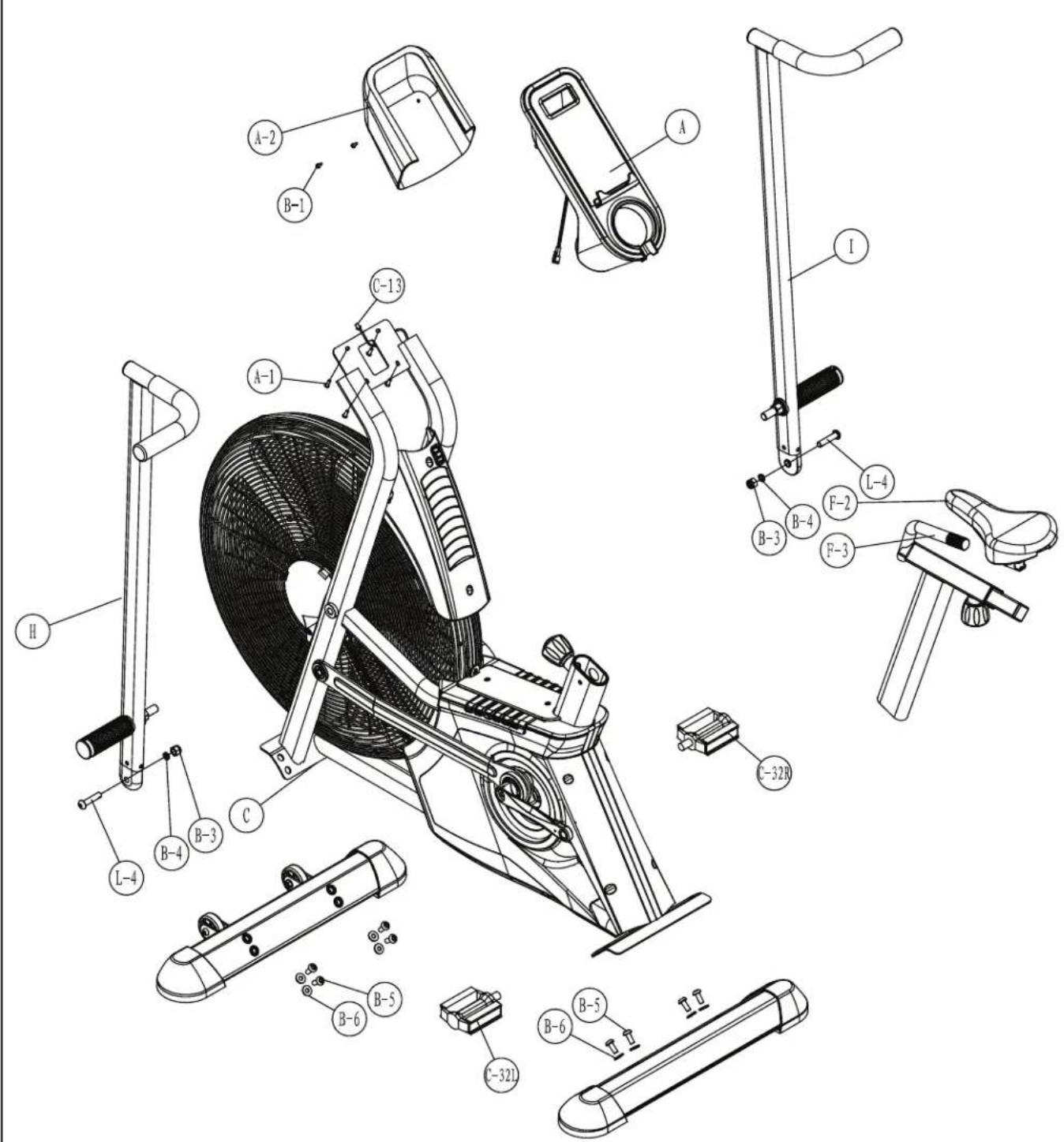BH FITNESS LK700FB - HARDWARE PACK - 2