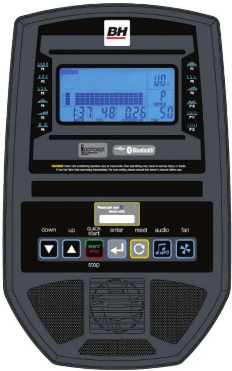 BH FITNESS LK500RiB - CONSOLE OPERATIONS - 1