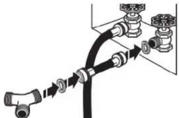 AMANA NTW4519JW - Fermer l'eau froide, retirer et remplacer la rondelle en caoutchouc - 2