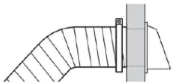 AMANA NTW4519JW - Raccorder le conduit d'évacuation au clapet - 1