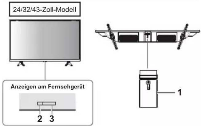 PANASONIC TX24LS500E - Verwenden der Bedienelemente des Fernsehgeräts - 1