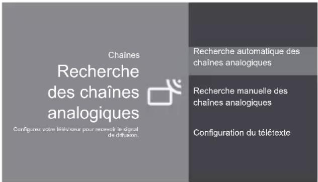 PANASONIC TX24LS500E - Recherche des chaînes (ATV analogique et câble) - 1
