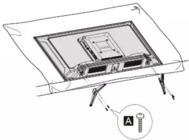 PANASONIC TX24LS500E - Anbringen der Standfüße - 1