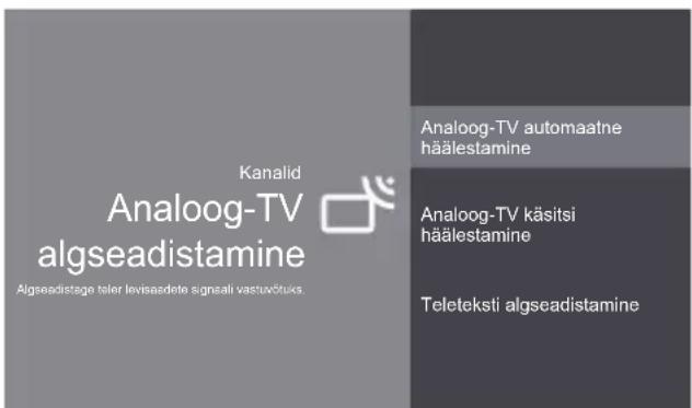 PANASONIC TX43LX700E - Kanalite häälestamine (ANALOG- ja KAABEL-TV) - 1