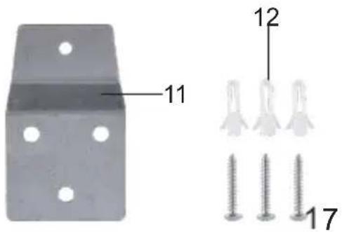 ARDES AR5W40RW - Wall installation kit: - 1