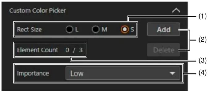 CANON CRN700 - Cliquez sur un regard de [Custom Color Picker] (sélecteur de couleur personnalisé). - 1