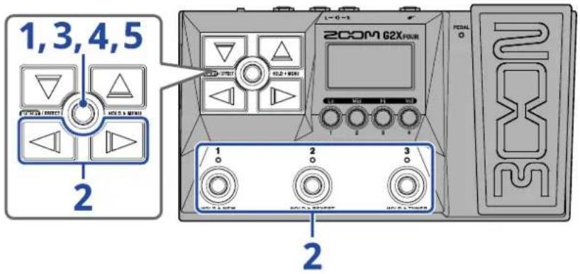 ZOOM G2 FOUR - Calibrage de la pédale (G2X FOUR uniquement) - 1