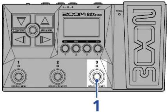 ZOOM G2 FOUR - Activation de l'accordeur - 1