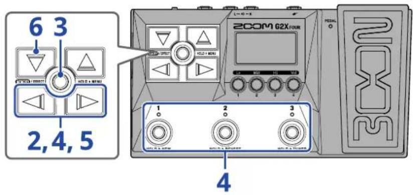 ZOOM G2 FOUR - Changement de l'ordre des effets - 1