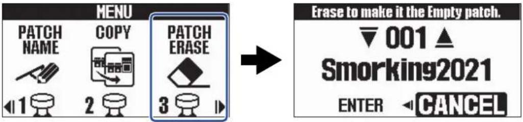 ZOOM G2 FOUR - Suppression de mémoires de patch - 3