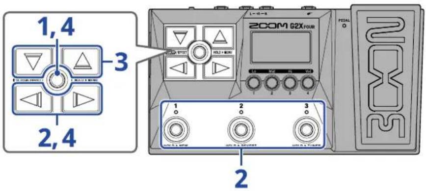 ZOOM G2 FOUR - Suppression de mémoires de patch - 1