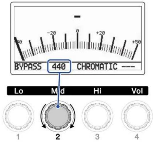 ZOOM G2 FOUR - Changement du diapason de l'accordeur - 1
