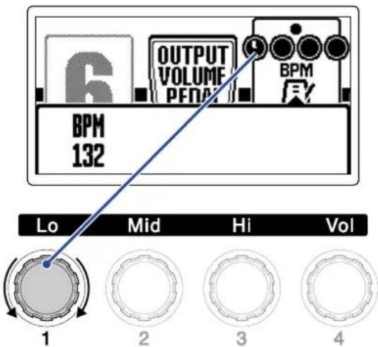 ZOOM G2 FOUR - Réglage du tempo - 8