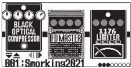 ZOOM G2 FOUR - Pressez MEMORY / EFFECT - 1