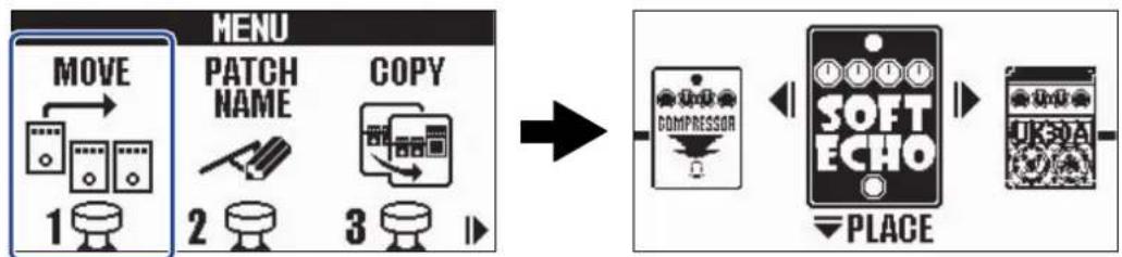 ZOOM G2 FOUR - Changement de l'ordre des effets - 4