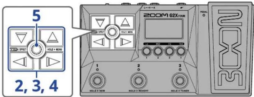 ZOOM G2 FOUR - Remplacement d'effets - 1