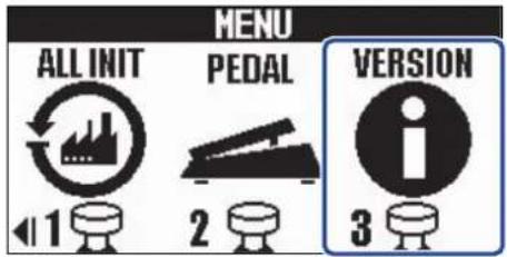 ZOOM G2 FOUR - Vérification des versions de firmware - 1