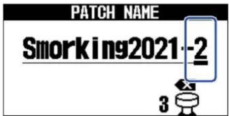 ZOOM G2 FOUR - Changement des noms de mémoires de patch - 5