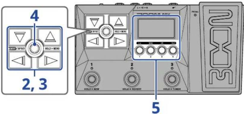 ZOOM G2 FOUR - Réglage de l'effet rythme - 1