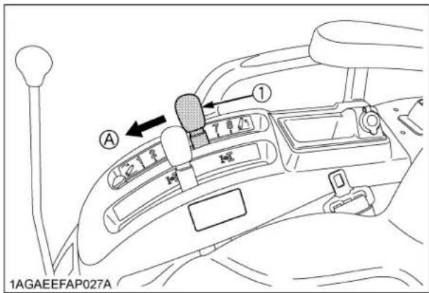 KUBOTA B2401N - Positionnez le levier d'embrayage de la PDF en position "désengager". - 4