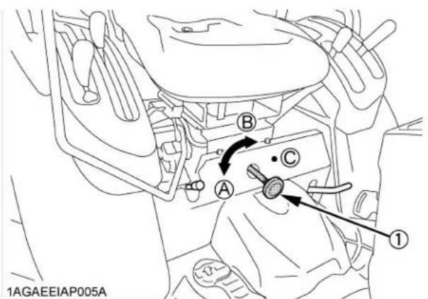KUBOTA B2401N - Utilisation de l'attelage 3-points - 1