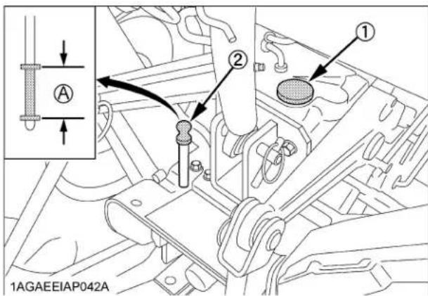 KUBOTA B2401N - Vérification du niveau d'huile de transmission - 1