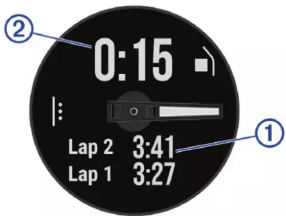 GARMIN Instinct Crossover Solar - Utilisation du chronomètre - 1