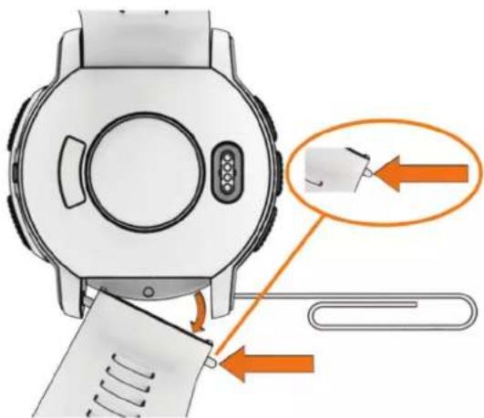 GARMIN Instinct Crossover Solar - Remplacement d'un bracelet à barrette déssort - 1