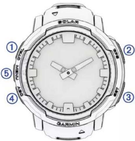 GARMIN Instinct Crossover Solar - Boutons - 1