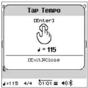 ROLAND FPE50 - Définition du tempo au rythme des pressions sur le bouton (tap tempo) - 1