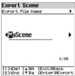 ROLAND FPE50 - Exportation d'une scène (export scene) - 2