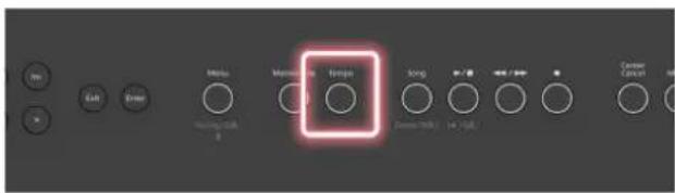 ROLAND FPE50 - Changer le tempo - 1